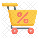 Carrito de descuento  Icono