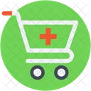 Farmacia Carrito Compras Icono