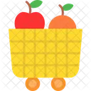 Carrito de frutas  Icono