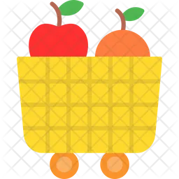 Carrito de frutas  Icono