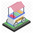 Carrito De Helados Puesto De Helados Venta Ambulante Icono