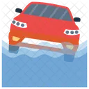 Carro Afundando Carro Afogando Carro Debaixo Dagua Ícone