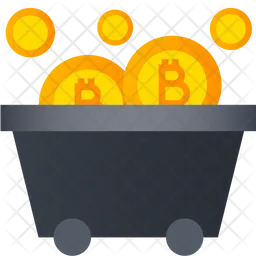 Carro bitcoin  Icono