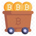 Carro Bitcoin Carro Minero Mineria Bitcoin Icono