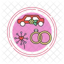 Carro de casamento  Ícone