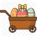 Carro De Huevos De Pascua Icono