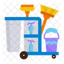Carro de limpieza  Icono