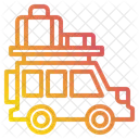 Carro Bagagem Ferias Ícone