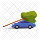 Carro Caido Arvore Ícone