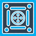Casino Game Board Carrom Icon