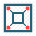 Carrom Play Board Game Icon