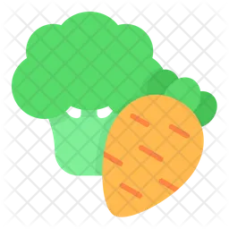 Carrot And Broccoli  Icon