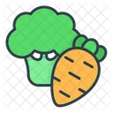 Carrot And Broccoli  Icon