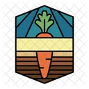 Carrot Badge Carrot Nutrition Icon