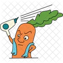 Carrot Drying Hair  Icon