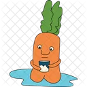 Carrot Holding Glass  Icon