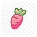 Kawaii Carrot Happy Icon