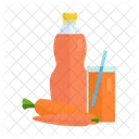 Bottle Carrot Glass Icon