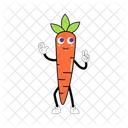 Carrot Mascot Vegetable Character Illustration Art Icon