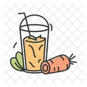 Carrot Smoothie Cocktail Icon