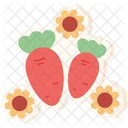 Carrots Easter Spring Icon