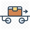 Carry Haul Carrying Tote Goods Cargo Parcel Baggage Scale Weighing Product Trolly Delivery Loader Icon