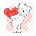 Carrying Heart Carrying Love Bear Heart Icon
