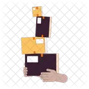 Carrying unstable stacked boxes  Icon