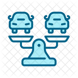 Cars on weight scale  Icon