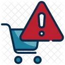 Cart Shopping Caution Icon