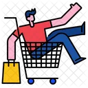 Cart Man Basket Icon