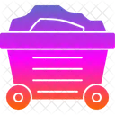 Cart Mine Mining Icon