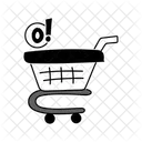 Black Monochrome Cart Is Empty Illustration Cart Is Empty Box Symbol