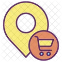 Mcart Map Pin Cart Location Shopping Location Icon