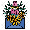 Carta Flor Floral Icon