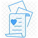 Amor Carta Documento Icono