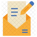 Carta Escribir Comprobar Icon