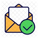 Carta Marca De Verificacion Aceptar Icono