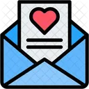 Carta De Amor Romance Mensaje Icono