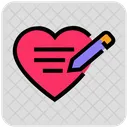 Dia De San Valentin Corazon Escribir Icono