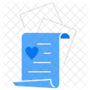 Amor Carta Documento Icono