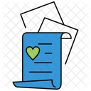 Amor Carta Documento Icono