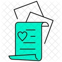 Amor Carta Documento Icono