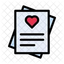 Amor Carta Documento Icono