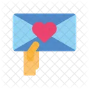 Dar Carta De Amor Amor Corazon Icono