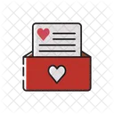 Carta De Amor Abierta Carta Corazon Icon