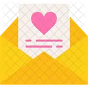 Correo electrónico de carta de amor  Icono