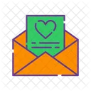 Correo electrónico de carta de amor  Icono