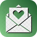 Amor Corazon Carta Icono