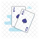 Cartas De Baralho As E Valete De Espadas Cartas De Poquer Ícone